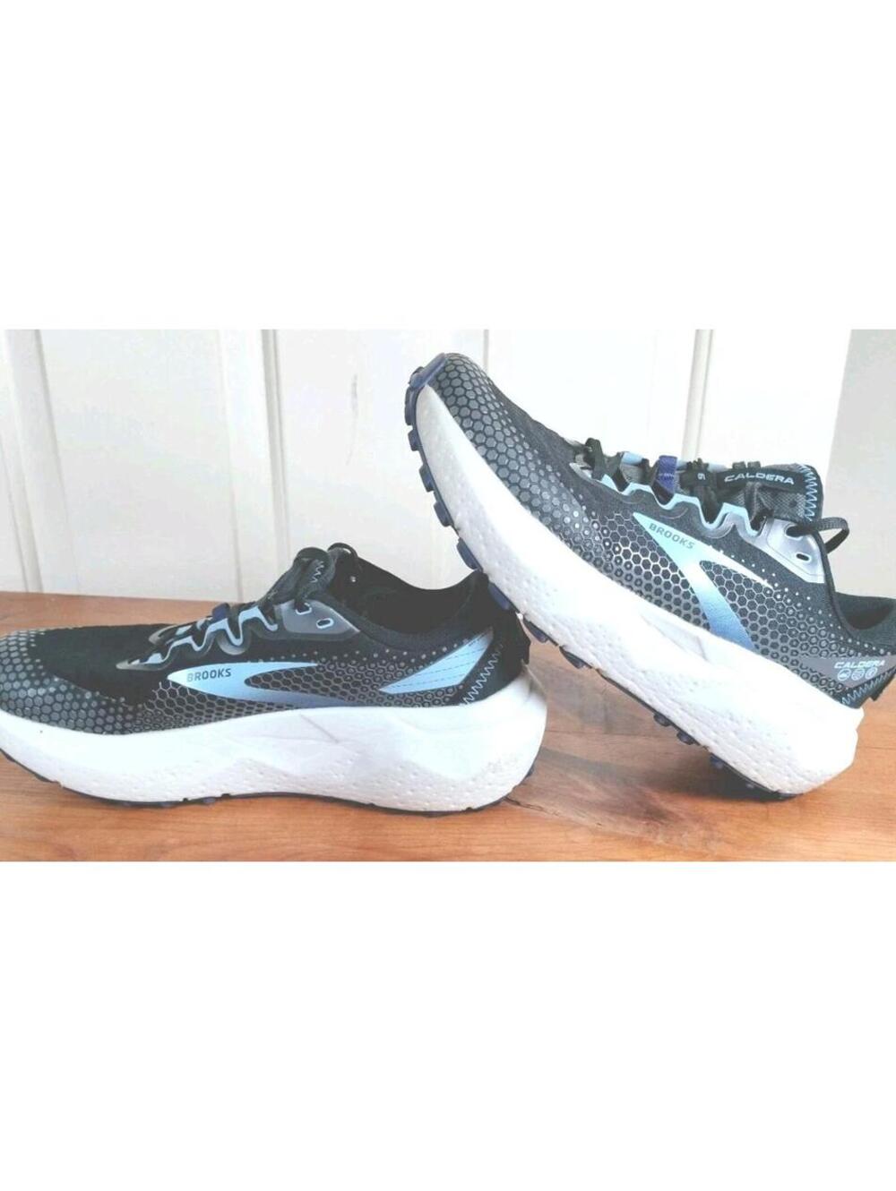 Brooks Caldera 6 Women’s 10 Trail Running Shoes Black Blissful Blue - No Insoles